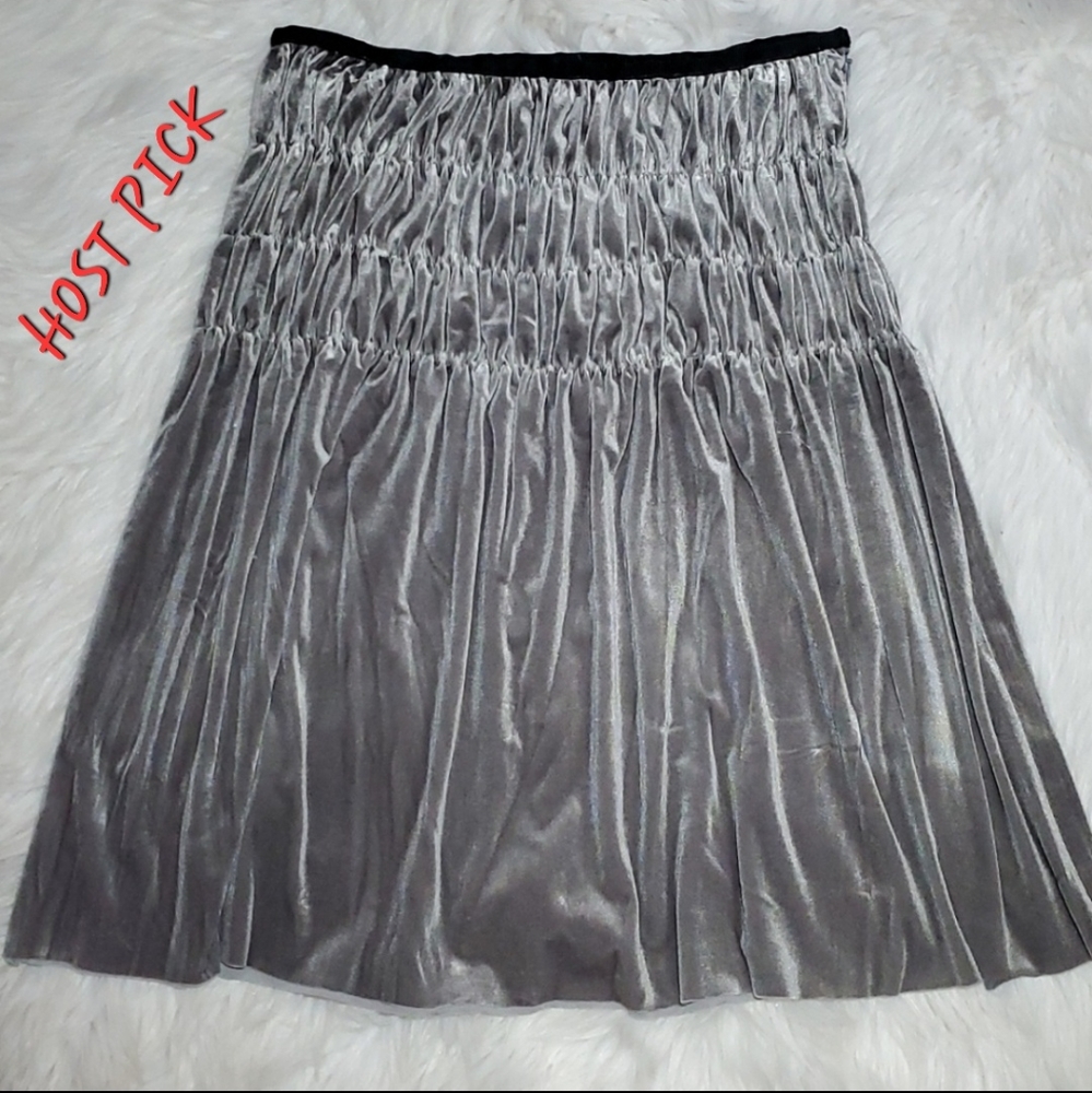 Grace Elements gray velvet skirt